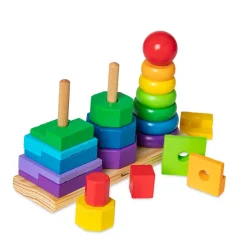 Melissa and Doug Geometric Stacker Toddler Toy