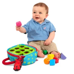 Melissa and Doug K’s Kids Take-Along Shape Sorter Baby and Toddler Toy