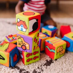 Melissa and Doug K’s Kids Match&Build Soft Blocks