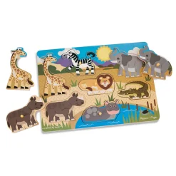 Melissa and Doug Safari 7 Piece Peg Puzzle