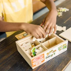 Melissa&Doug Construction 4-in-1 Jigsaw Puzzles w Storage Box