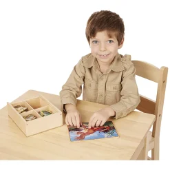 Melissa&Doug Dinosaurs 4-in-1 Jigsaw Puzzles with Storage box