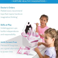 Melissa&Doug Wooden Vanity Beauty Salon Play Set