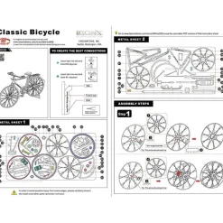 Metal Earth Iconx Classic Bicycle 2 Sheet Metal Model Kit