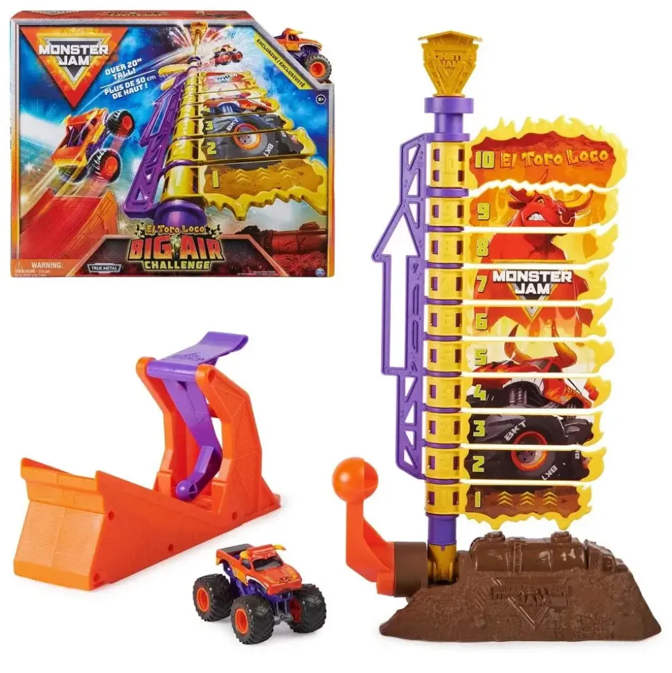 Monster Jam El Toro Loco Big Air Challenge Playset with Exclusive Mons