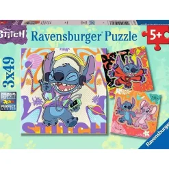 Ravensburger Disney's Stitch Play the Day Away 3x49 Piece Puzzle Set