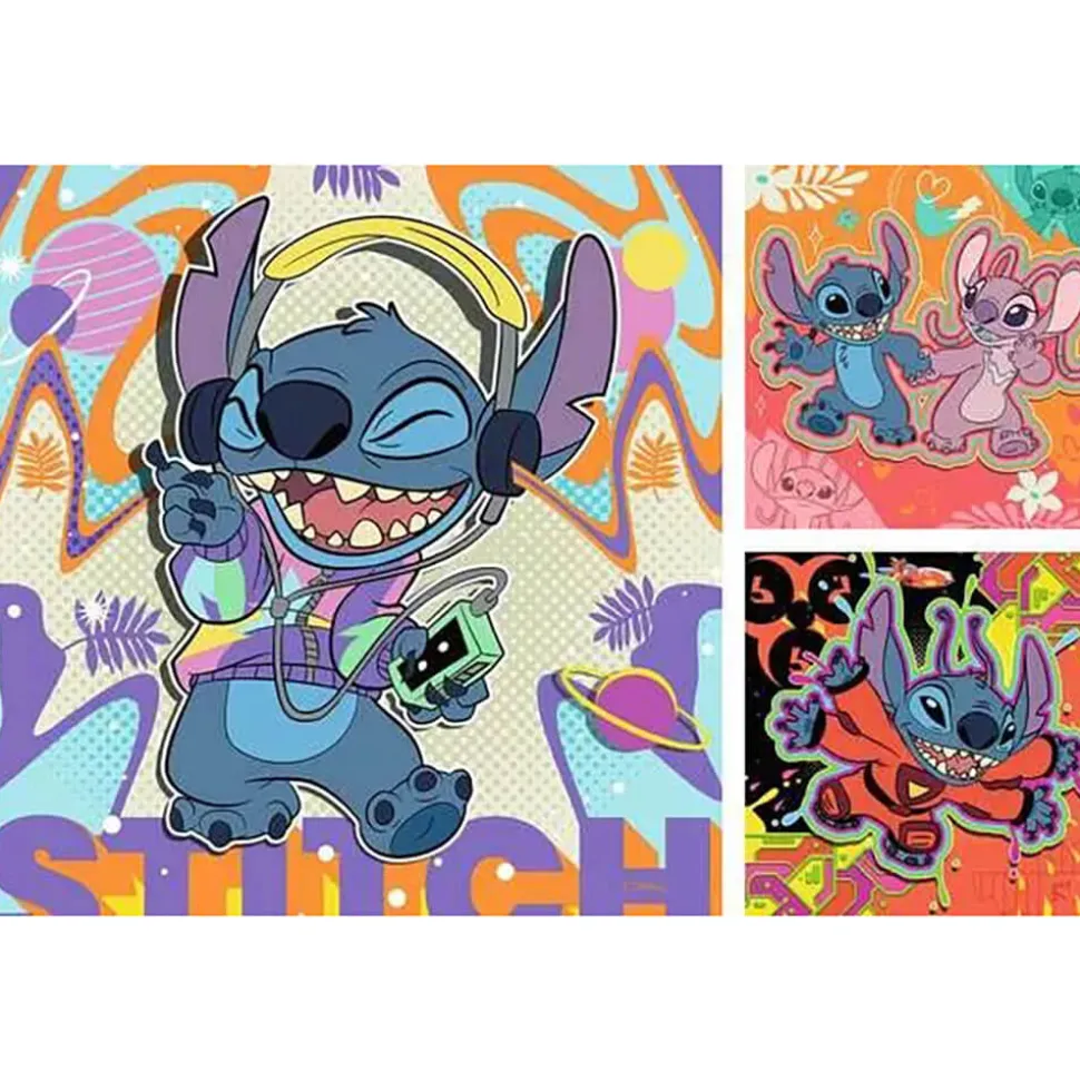 Ravensburger Disney's Stitch Play the Day Away 3x49 Piece Puzzle Set