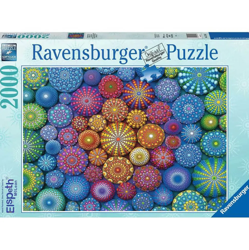 Ravensburger Radiating Rainbow Mandalas 2000 Piece Jigsaw Puzzle