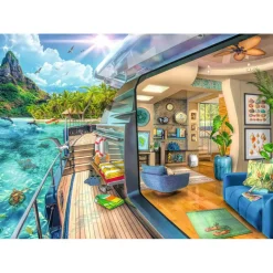 Ravensburger Tropical Island Charter 1000 Piece Jigsaw Puzzle