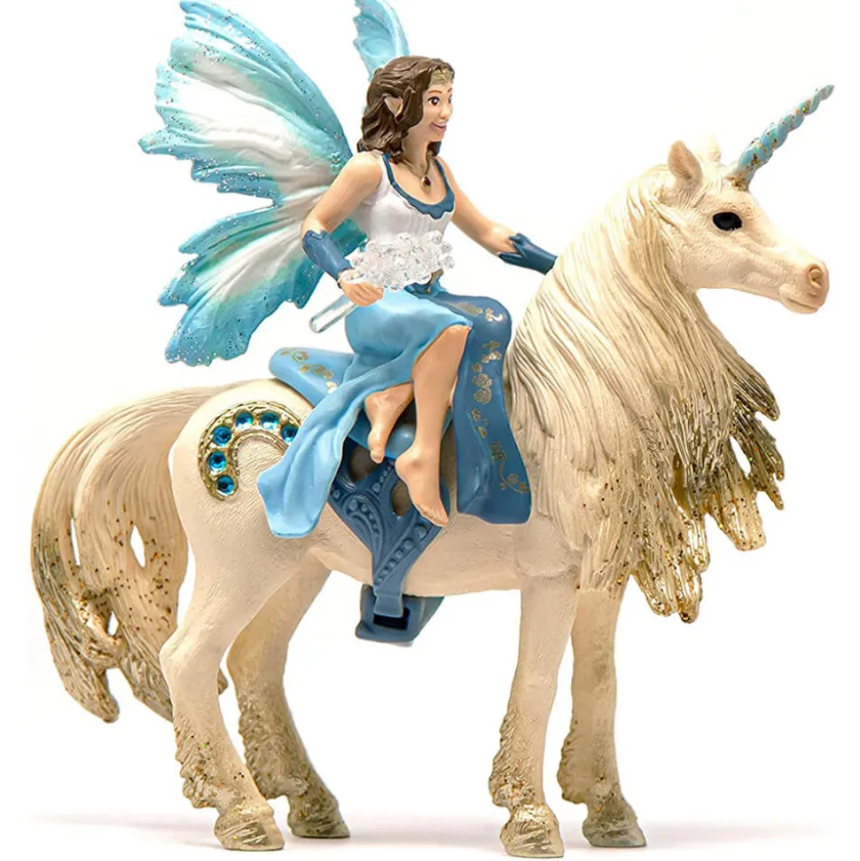 Schleich Bayala Eyela Riding On Golden Unicorn Playset