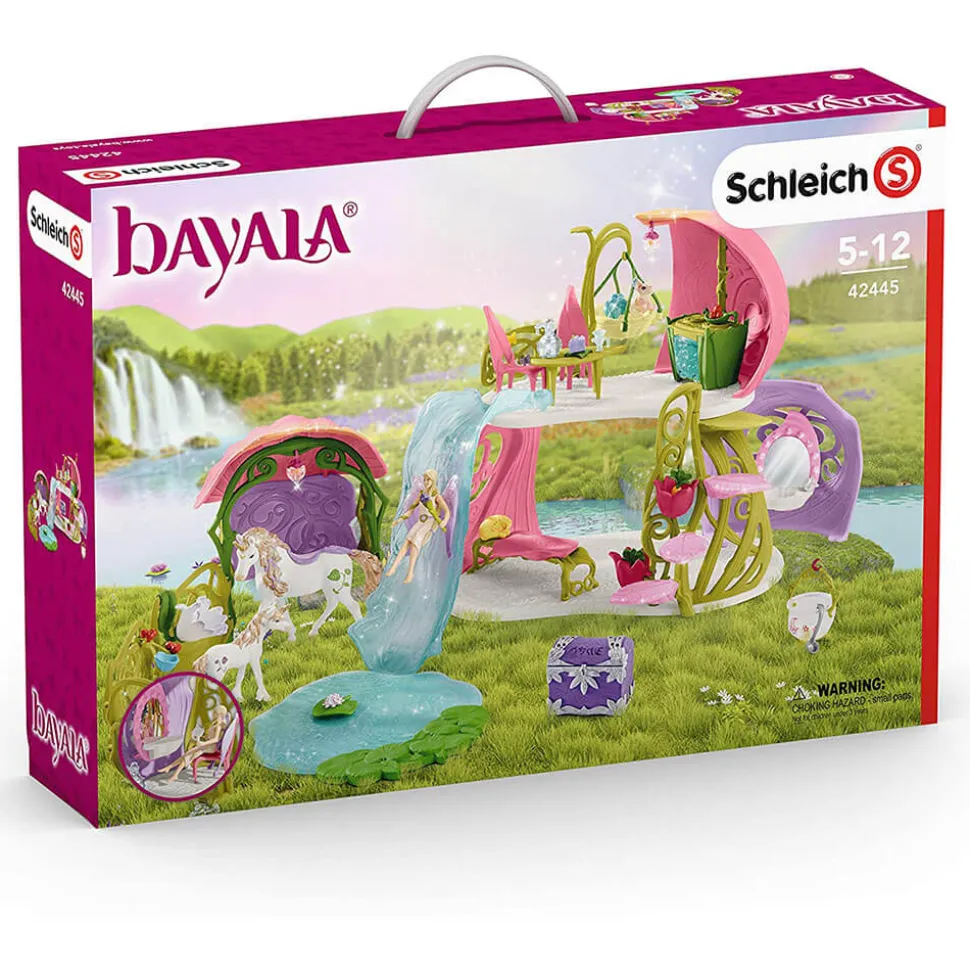 Schleich Bayala Glittering Flower House with Unicorns Lake and Stable