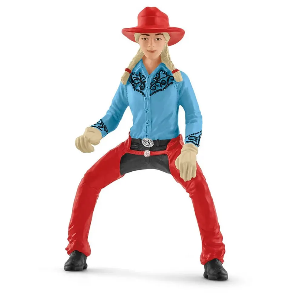 Schleich Farm World Cowgirl Barrel Racing Fun
