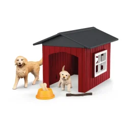 Schleich Farm World Dog Kennel with Golden Retriever