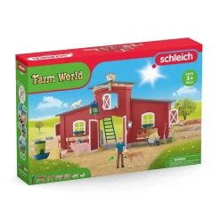 Schleich Farm World Large Barn with Animals and Accessories Set