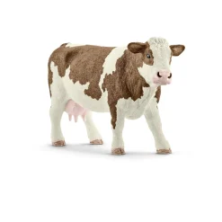Schleich Farm World Simmental Cow Animal Figure