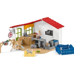 Schleich Farm World Veterinary Practice with Pets Playset