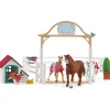 Schleich Horse Club Horse Club Hannah’S Guest Horses with Ruby The Dog Playset