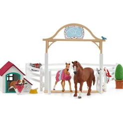 Schleich Horse Club Horse Club Hannah’S Guest Horses with Ruby The Dog Playset