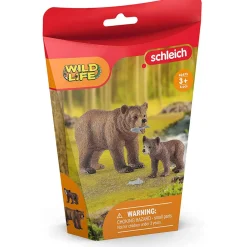 Schleich Wild Life Grizzly Bear Mother with Cub Playset