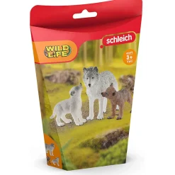 Schleich Wild Life Mother Wolf with Pups Playset
