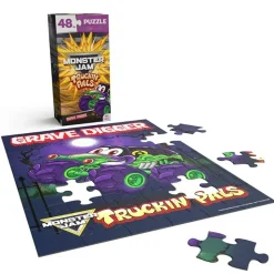 Spin Master Monster Jam Truckin' Pals Grave Digger 48 Piece Puzzle