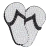 StickerBeans Black Flip Flops Rhinestone Sticker