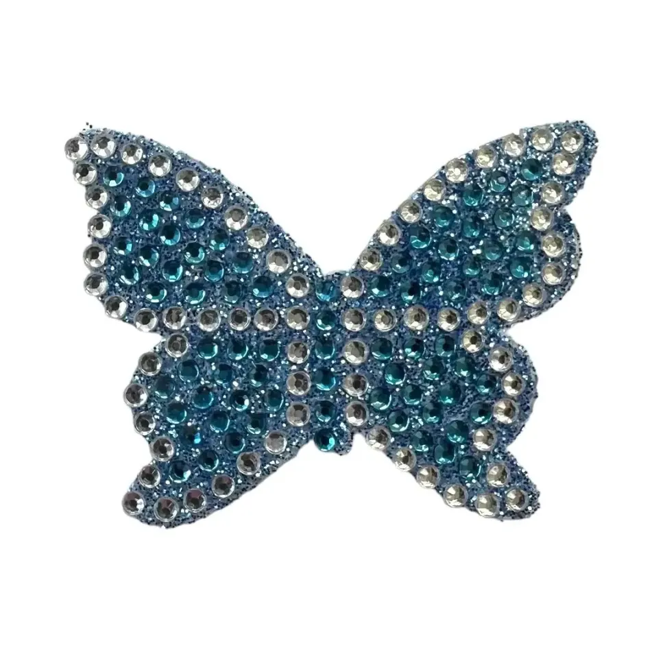 StickerBeans Blue Butterfly Rhinestone Sticker
