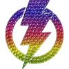 StickerBeans Lightning Bolt Rhinestone Sticker