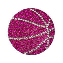 StickerBeans Pink Basketball Rhinestone Sticker