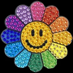 StickerBeans Rainbow Daisy Rhinestone Sticker