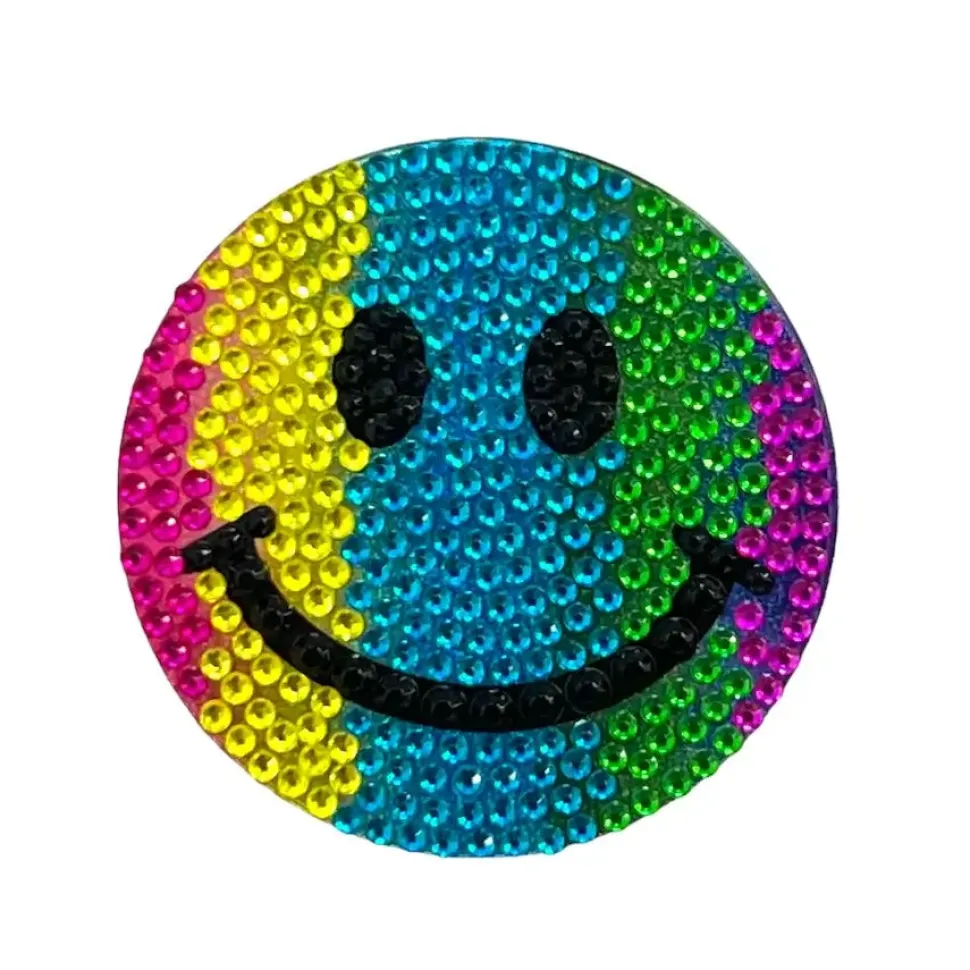 StickerBeans Rainbow Smiley Rhinestone Sticker