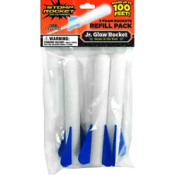 Stomp Rocket Jr. Glow Refill Pack of 3 Rockets