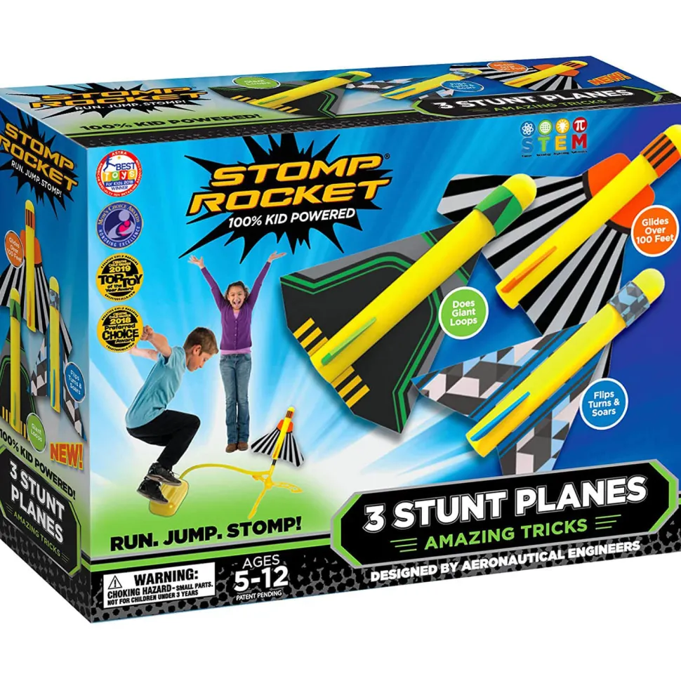 Stomp Rocket Stunt Planes (Includes 3 Stunt Planes)