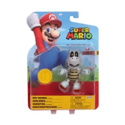 Super Mario Dry Bones with Coin 4-Inch Action Figure