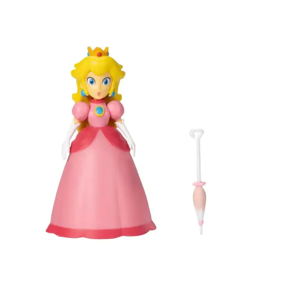 Super Mario Princess Peach with Umbrella 4-Inch Action Figure