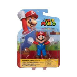 Super Mario Raccoon Mario with Super Leaf 4-Inch Action Figure