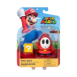 Super Mario Shy Guy with Mystery Block 4-Inch Action Figure