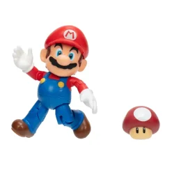 Super Mario Super Mario with Red Mushroom 4-Inch Action Figure