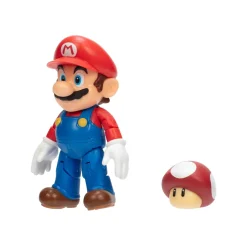 Super Mario Super Mario with Red Mushroom 4-Inch Action Figure