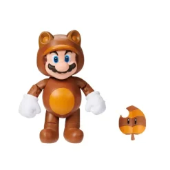 Super Mario Tanooki Mario with Leaf 4-Inch Action Figure