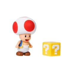 Super Mario Toad with Mystery Block 4-Inch Action Figure