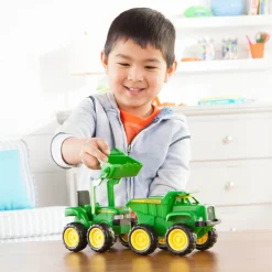 TOMY John Deere 6 Inch Sandbox Toy Set with Toy Truck and Toy Tractor