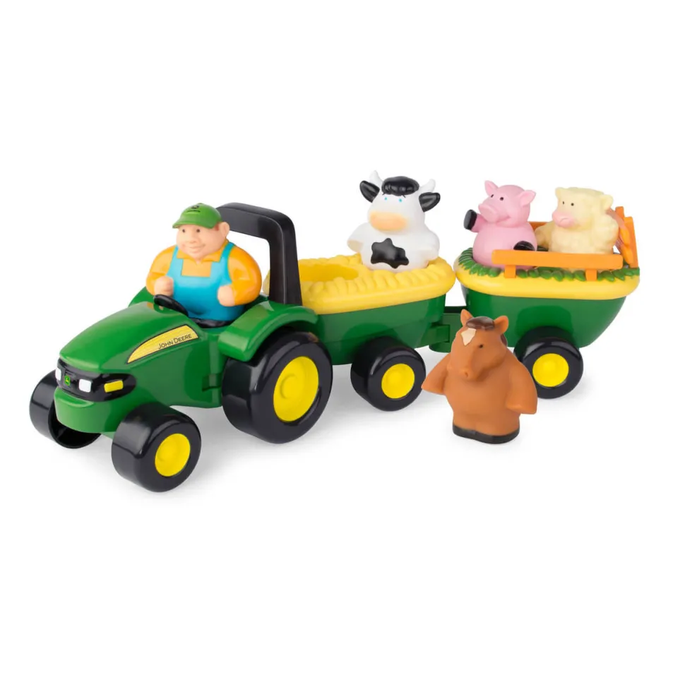 TOMY John Deere Animal Sounds Hayride Preschool Farm Toy
