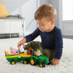TOMY John Deere Animal Sounds Hayride Preschool Farm Toy