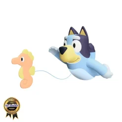TOMY Toomies Bluey Swimming Bluey Bath Toy with Seahorse