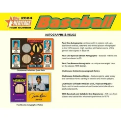 2024 Topps Heritage High Number Baseball Blaster Box (8 Packs)
