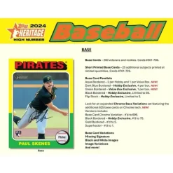 2024 Topps Heritage High Number Baseball Blaster Box (8 Packs)