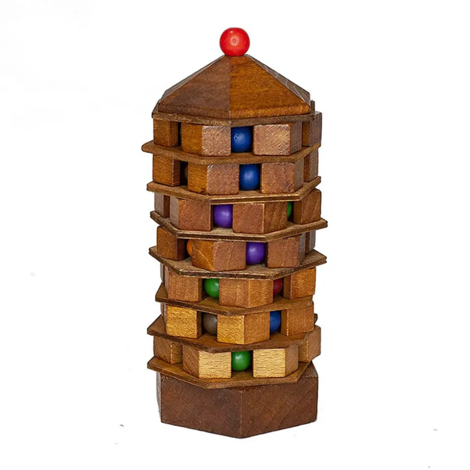 True Genius Chinese Pagoda Brain Teaser Puzzle