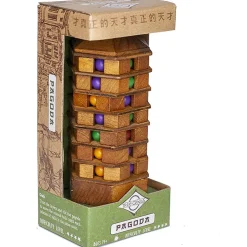 True Genius Chinese Pagoda Brain Teaser Puzzle
