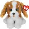 Ty Beanie Baby Barker the Brown and White Dog Plush